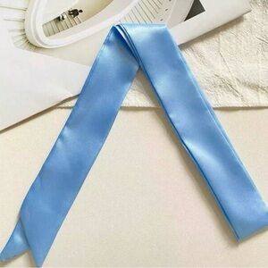 Satin Hair Scarf Ribbon in Light Blue - Women's Hair Accessory approx 35”